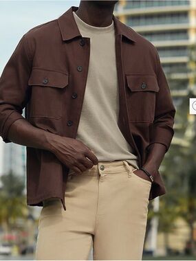 Express Cotton Double Pocket Button Front Barn Jacket